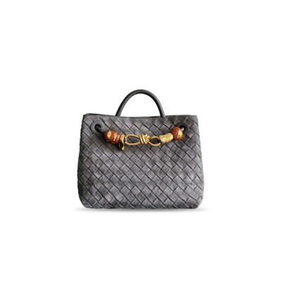 BOTTEGA VENETA ANDIAMO SMALL SUEDE TOTE IN GRAPHITE BAG 743568 (25*22*10.5cm)